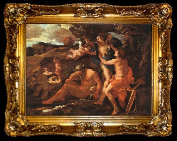 framed  Nicolas Poussin Apollo and Daphne, ta009-2